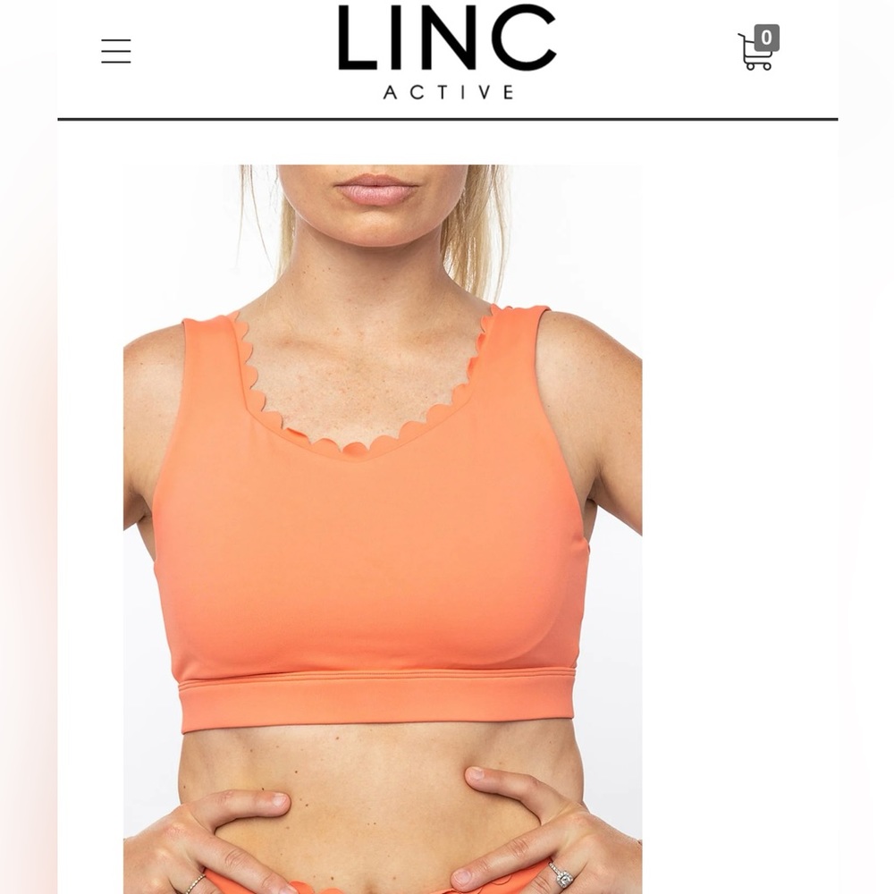 Linc Active scalloped sports bra